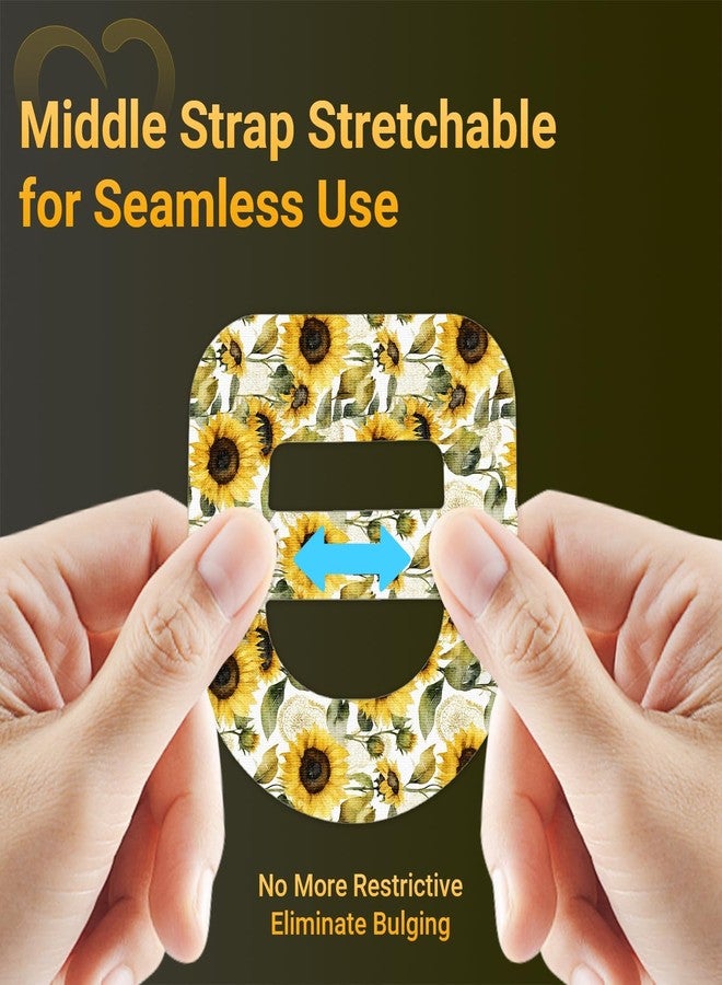 Amolyfe لاصقات أومنيبود 5 المقاومة للماء، عبوة من 20 لاصقة أومنيبود من أموليف مع حزام قابل للتمدد، قابلة للتهوية، لاصق طبي طويل الأمد، علبة معدنية فاخرة بمفصلات (عباد الشمس) - Image 4